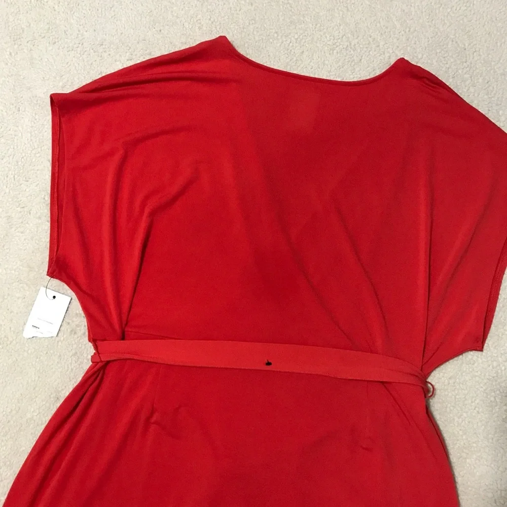 Nine West Faux Wrap Mini Dress Red Size 3X